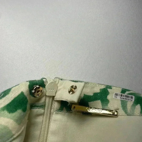 Alexis Galli Midi Skirt M Linen Cotton Sage Ivory Straw Raffia Hem Ruffle $473 - Picture 3 of 10